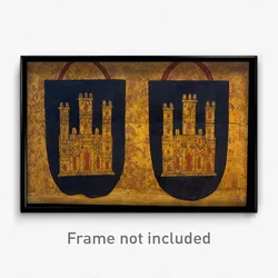 Two coats of arms with three-towered castles