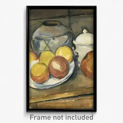 Paul Cézanne - Straw-Trimmed Vase, Sugar Bowl and Apples