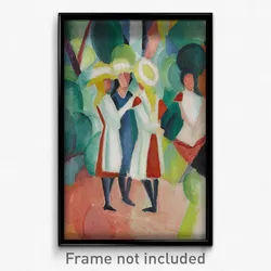 August Macke - Three girls in yellow straw hats I