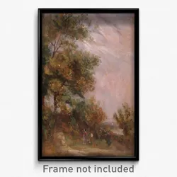 Thomas Churchyard - Landscape with Trees and a Figure (recto)