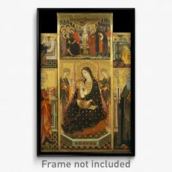 Workshop of Llorenç Saragossà - Altarpiece of the Virgin Suckling the Child, Saint Clare and Saint Anthony the Abbott