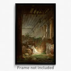 Hubert Robert (French - A Hermit Praying in the Ruins of a Roman Temple