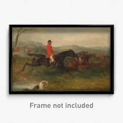 William J. Shayer - Foxhunting- Clearing a Brook