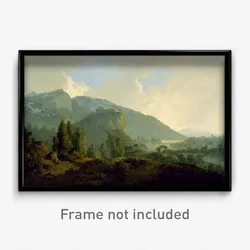 Joseph Wright of Derby - Italian Landscape with Mountains and a River