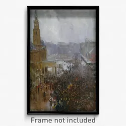 Arthur Streeton - Fireman's funeral, George Street