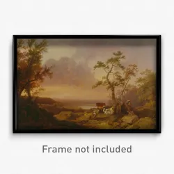 Philippe-Jacques de Loutherbourg - Landscape with Cattle and Peasant