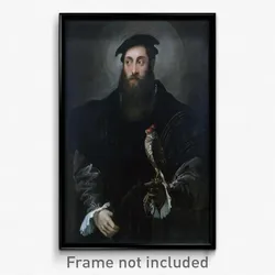 Nicolò dell'Abate - Portrait of a gentleman with a falcon