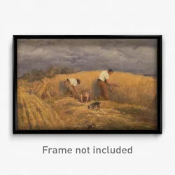John Linnell - A Finished Study for 'Reaping'