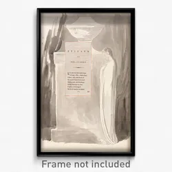 William Blake - The Poems of Thomas Gray, Design 103, "Epitaph on Mrs. Clarke."
