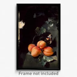 Jan Mortel - Still Life with Apricotes and Butterflies
