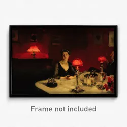 John Singer Sargent - Le verre de porto (A Dinner Table at Night)