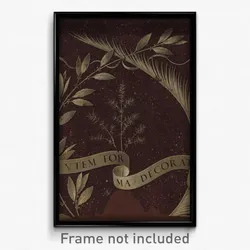 Leonardo da Vinci - Wreath of Laurel, Palm, and Juniper with a Scroll inscribed Virtutem Forum Decorat (reverse)