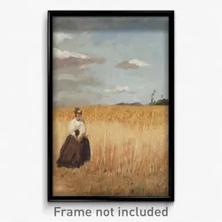 Luis Astete y Concha - Woman in wheat field