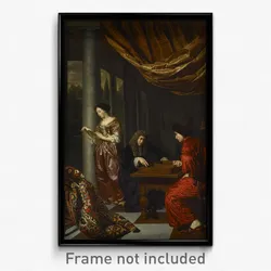 Frans van Mieris the Elder - Interior with Figures Playing Tric-trac