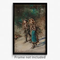 Anton Romako - Children with Brushwood