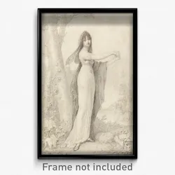 Richard Cosway - Portrait of a Lady Standing near a Lake