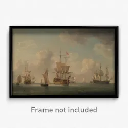 Charles Brooking - English Ships Under Sail in a Very Light Breeze