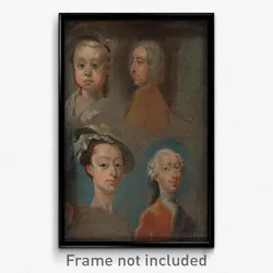William Hogarth - Studies of Heads