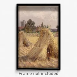 Heywood Hardy - Corn Stooks by Bray Church