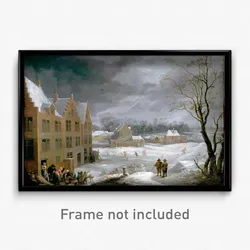 Teniers, David the younger - Winter Scene with a Man Killing a Pig
