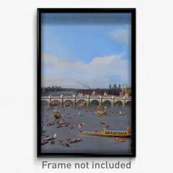 Canaletto - Westminster Bridge, with the Lord Mayor's Procession on the Thames -