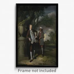John Hamilton Mortimer - A Young Man with his Indian(?) Servant Holding a Portfolio