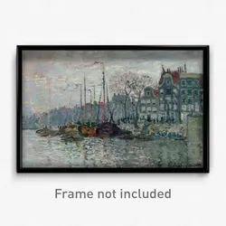 Claude Monet - View of the Prins Hendrikkade and the Kromme Waal in Amsterdam