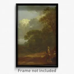 Thomas Gainsborough - Wooded Landscape with a Man Talking to Two Seated Women