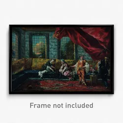 Giovanni Antonio Guardi; Francesco Guardi - Two Odalisques Playing Mancala in the Harem