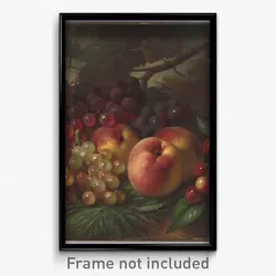 George Henry Hall - Peaches, Grapes and Cherries