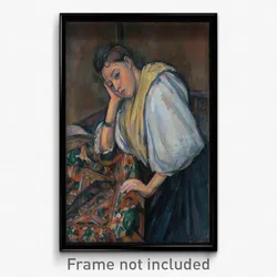 Paul Cézanne (French - Young Italian Woman at a Table