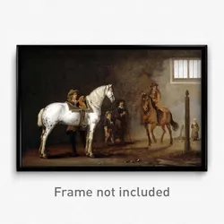 Van Calraet, Abraham - White Horse in a Riding School