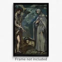 Workshop of El Greco - Saint John the Baptist and Saint Francis of Assisi