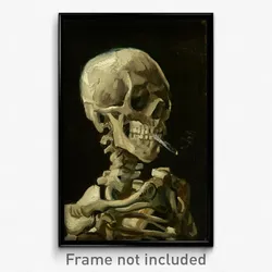 Vincent van Gogh - Head of a skeleton with a burning cigarette
