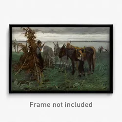 Willem Maris - Boys herding donkeys