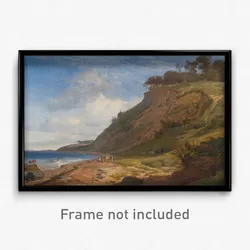 Johan Thomas Lundbye - A Danish Coast. View from Kitnæs on Roskilde Fjord. Zealand
