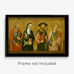 Pere Serra - Saint Peter, Saint Claire, Saint James the Great and Saint John the Evangelist