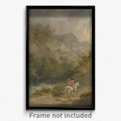 George Morland - Rocky Landscape with Two Men on a Horse