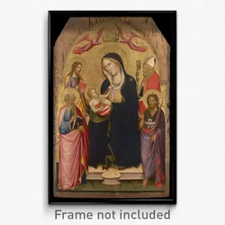 Agnolo Gaddi - Madonna and Child with St John the Evangelist, St John the Baptist, St James of Compostela and St Ni...