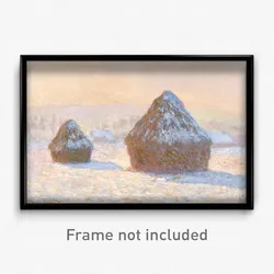 Claude Monet (French - Wheatstacks, Snow Effect, Morning