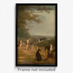 Jacques-Laurent Agasse - Nine Greyhounds in a Landscape