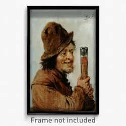 Teniers, David the younger - A Peasant holding a Glass