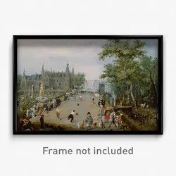 Adriaen van de Venne (Dutch - A Jeu de Paume Before a Country Palace