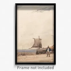 Richard Parkes Bonington - Beach Scene