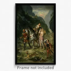 Eugène Delacroix - Angelica and the wounded Medoro