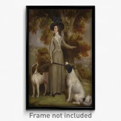 George Haugh - The Countess of Effingham with Gun and Shooting Dogs