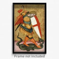 Sienese School of the 14th century - St. Michael and the Dragon