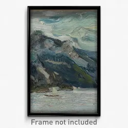 Richard Gerstl - Lake Traun with Mountain Sleeping Greek Woman