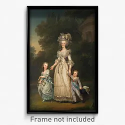 Adolf Ulrik Wertmüller - Queen Marie Antoinette of France and two of her Children Walking in The Park of Trianon