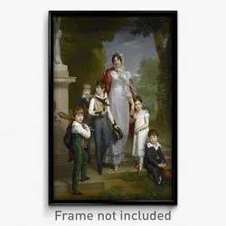 Francois Pascal Simon Gérard - Portrait of Louise-Antoinette-Scholastique Guéhéneuc, Madame la Maréchale Lannes, Duchesse de Montebello, with her Children